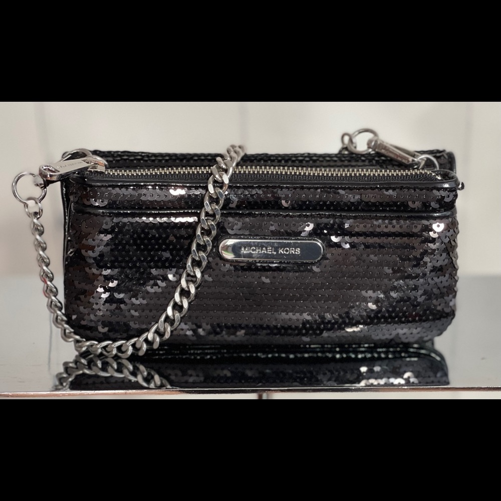Michael Kors sequin multifunction clutch
